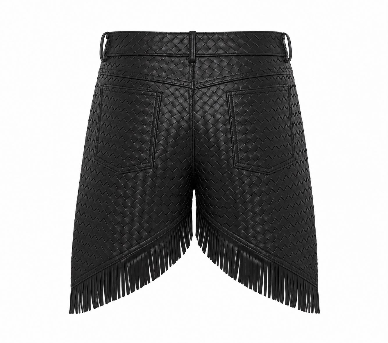 Fringe Leather Pants – back
