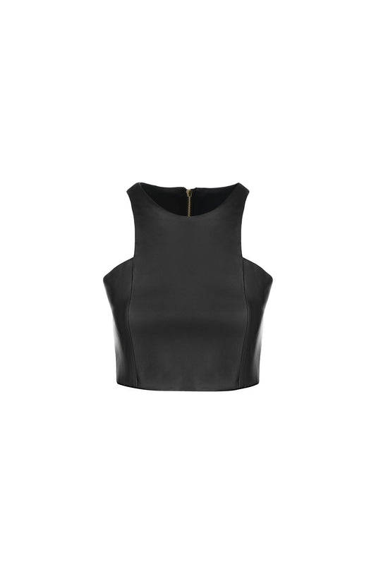 OBSIDIAN Leather Top
