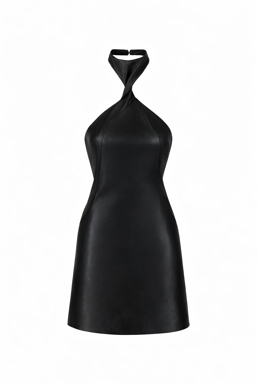 GIA Leather Halter Dress