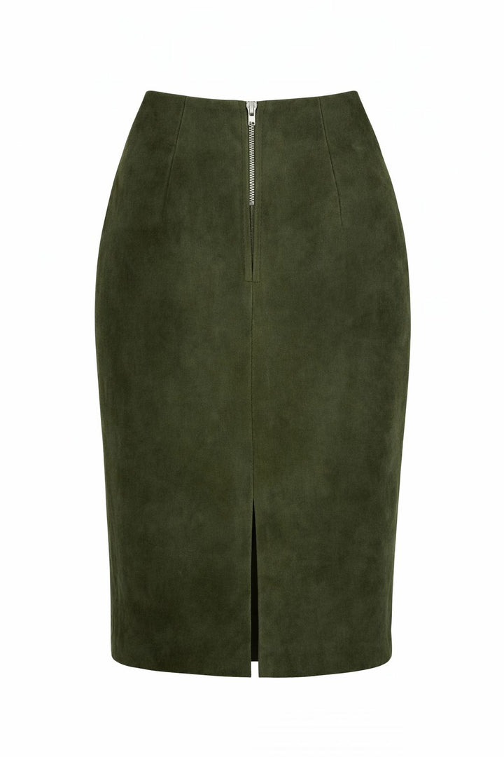 Suede Pencil Skirt