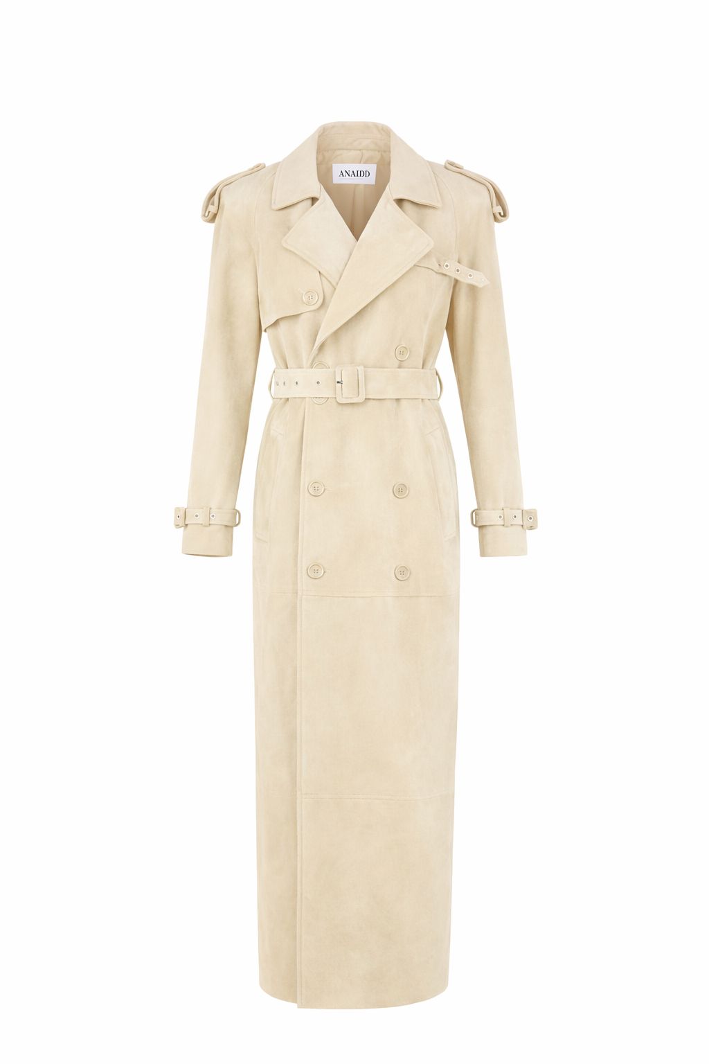 CINDY Suede Long Trench