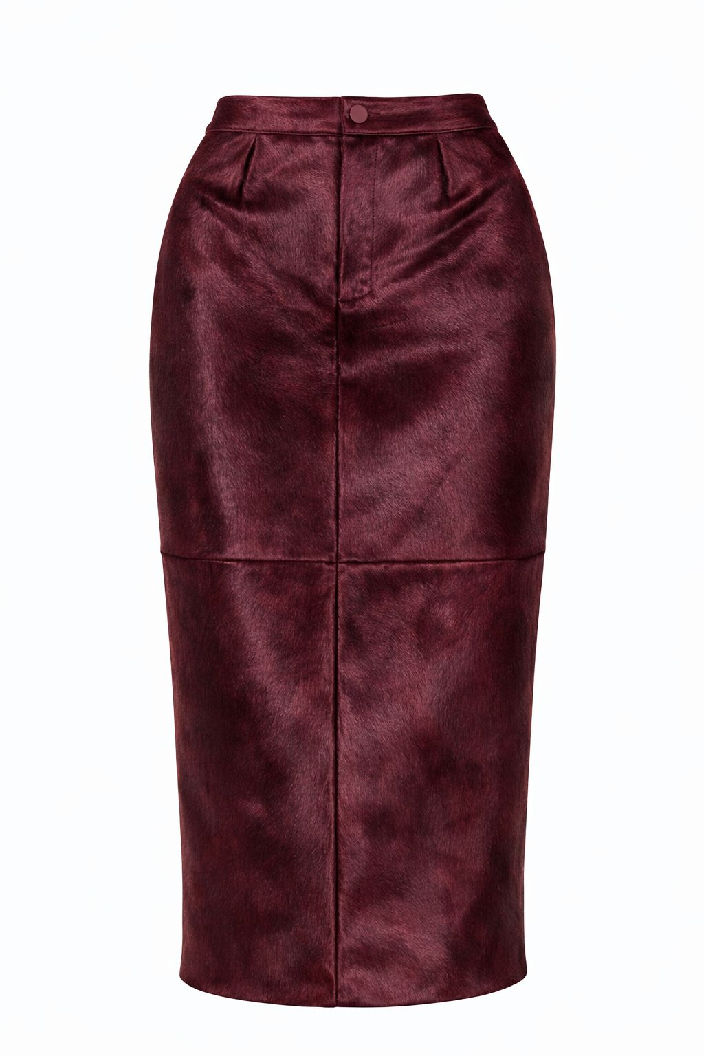 High-waisted Pony Hair Pencil Skirt