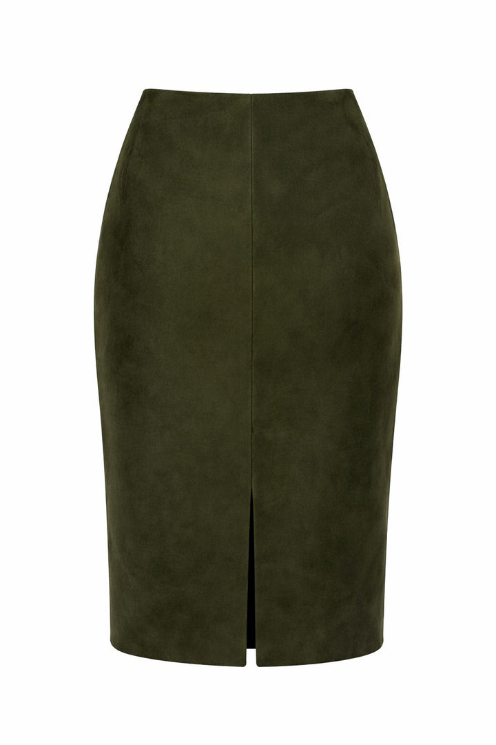 Suede Pencil Skirt