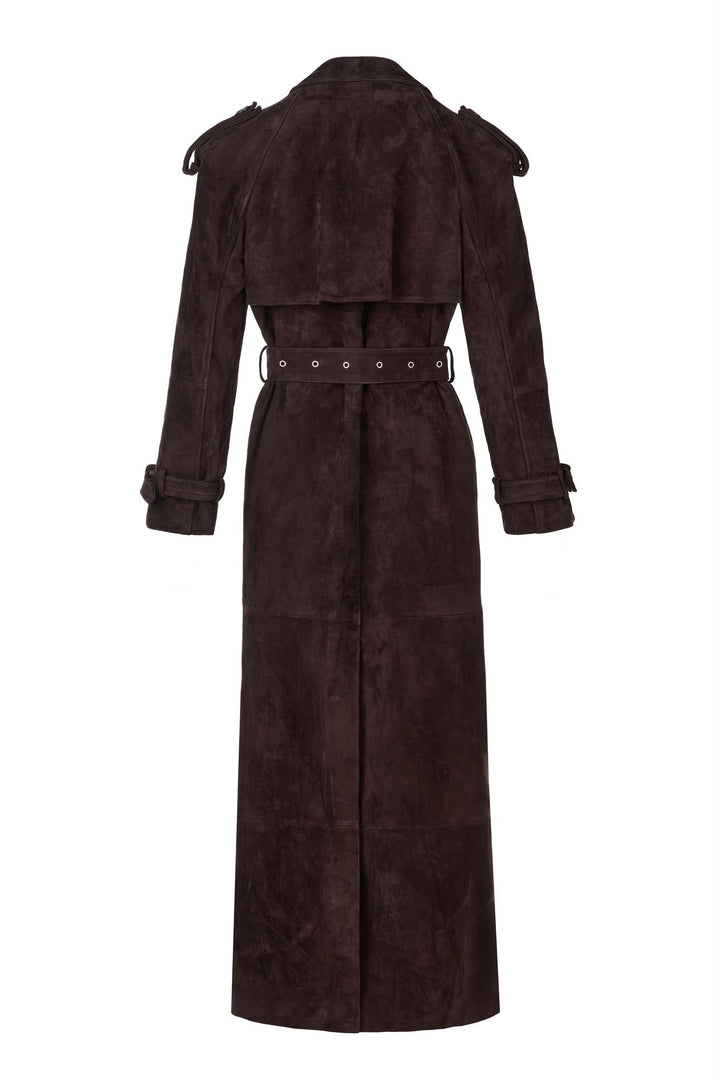 NAIA Suede Leather Trench