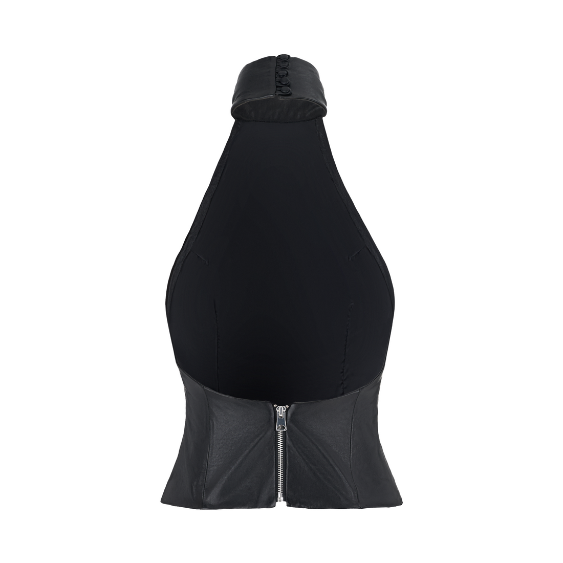 Black Leather Halter Top