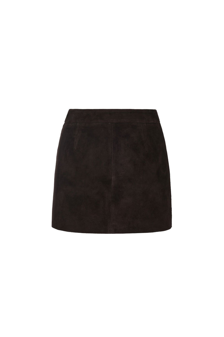 TAN Suede Mini Skirt