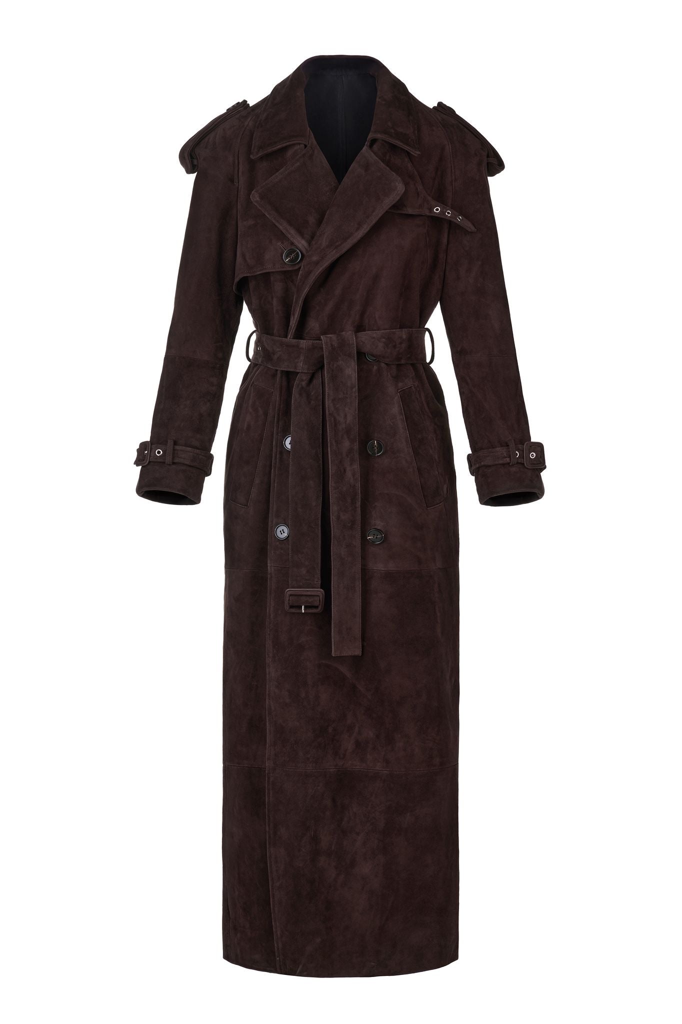 NAIA Suede Leather Trench