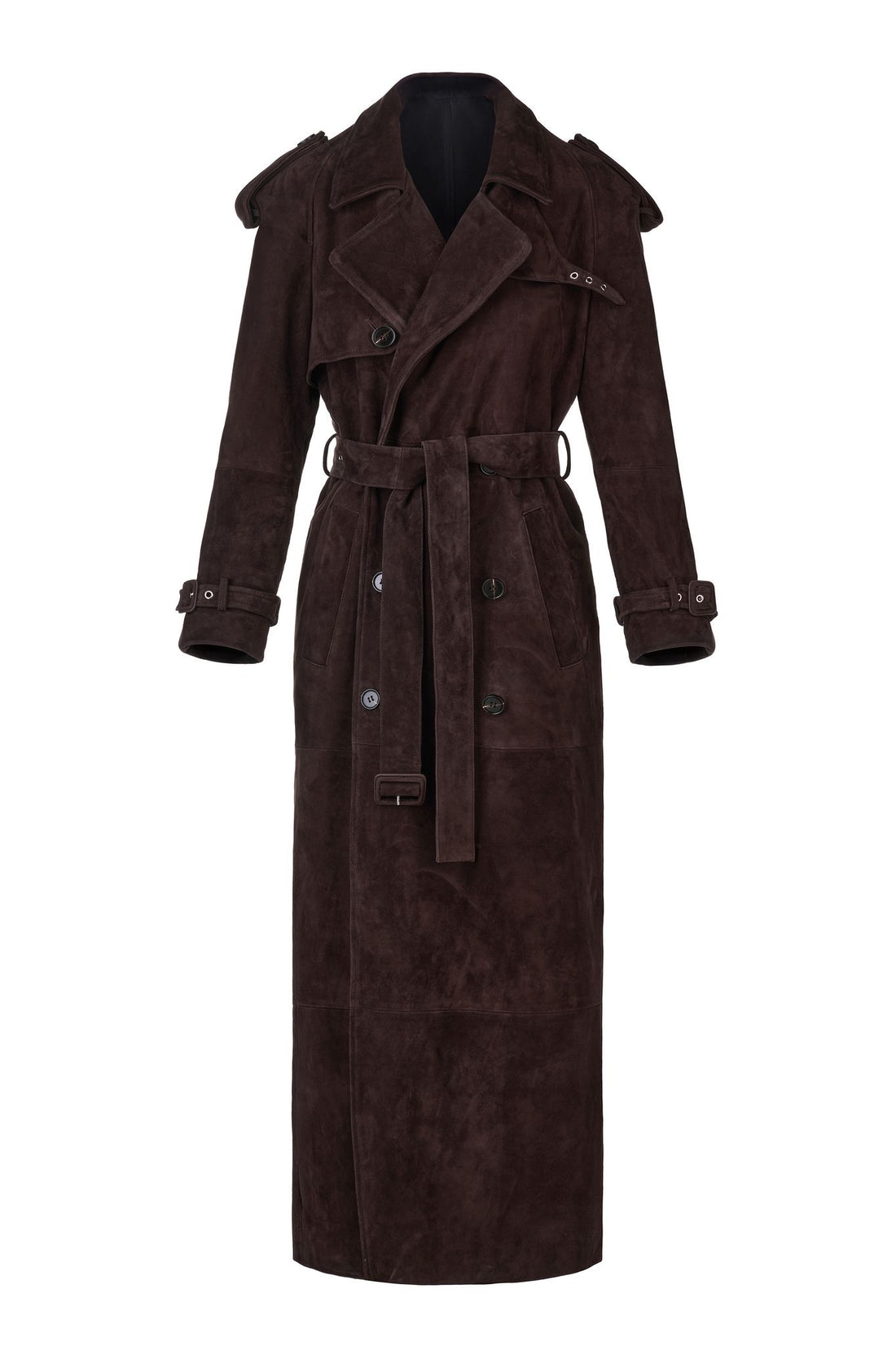 NAIA Suede Leather Trench