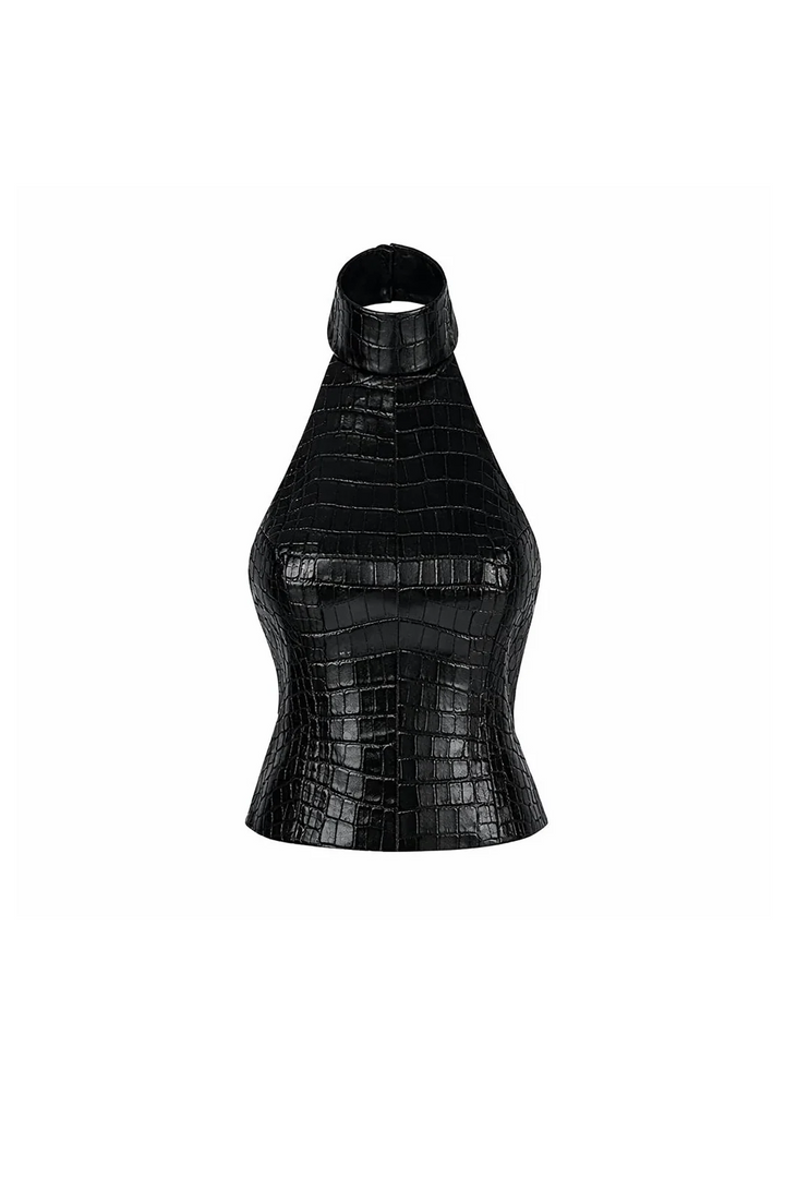 VENOM Sculpted Top from Croc Leather