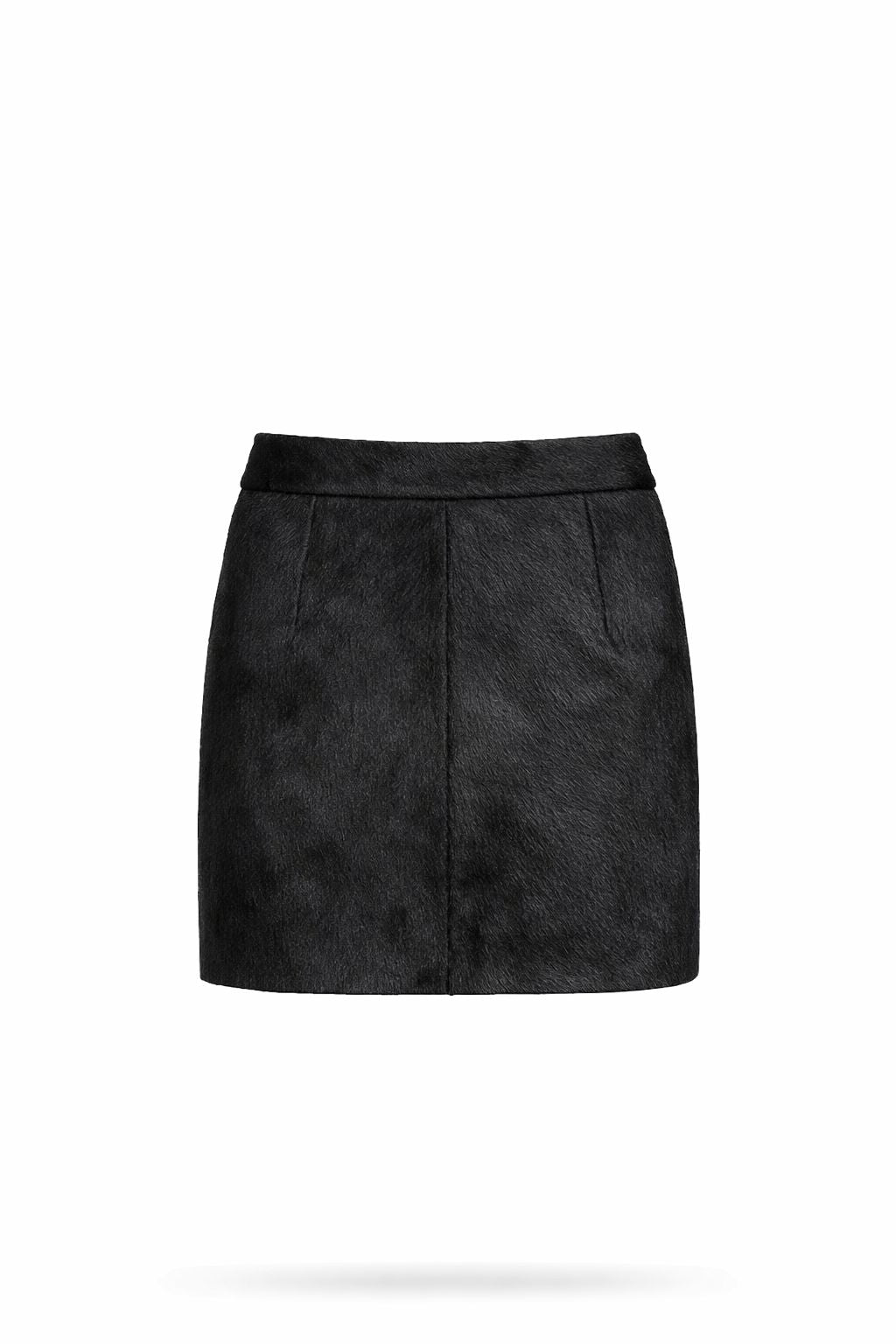 Pony Hair High-Waist Mini Skirt