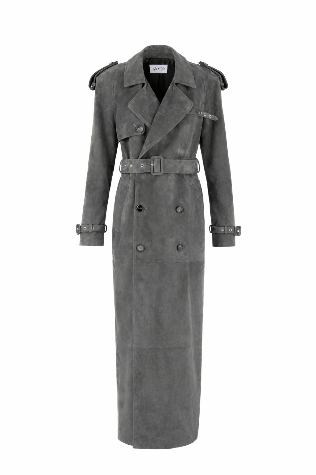 CINDY Suede Long Trench