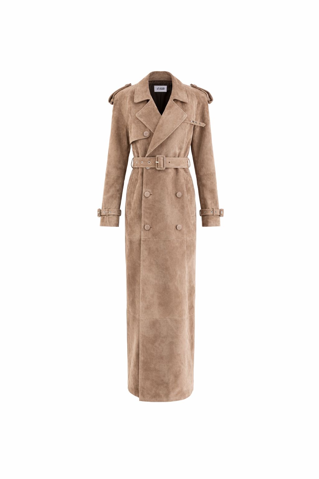 CINDY Suede Long Trench
