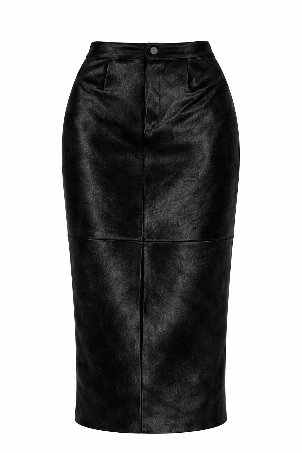 High-waisted Pony Hair Pencil Skirt