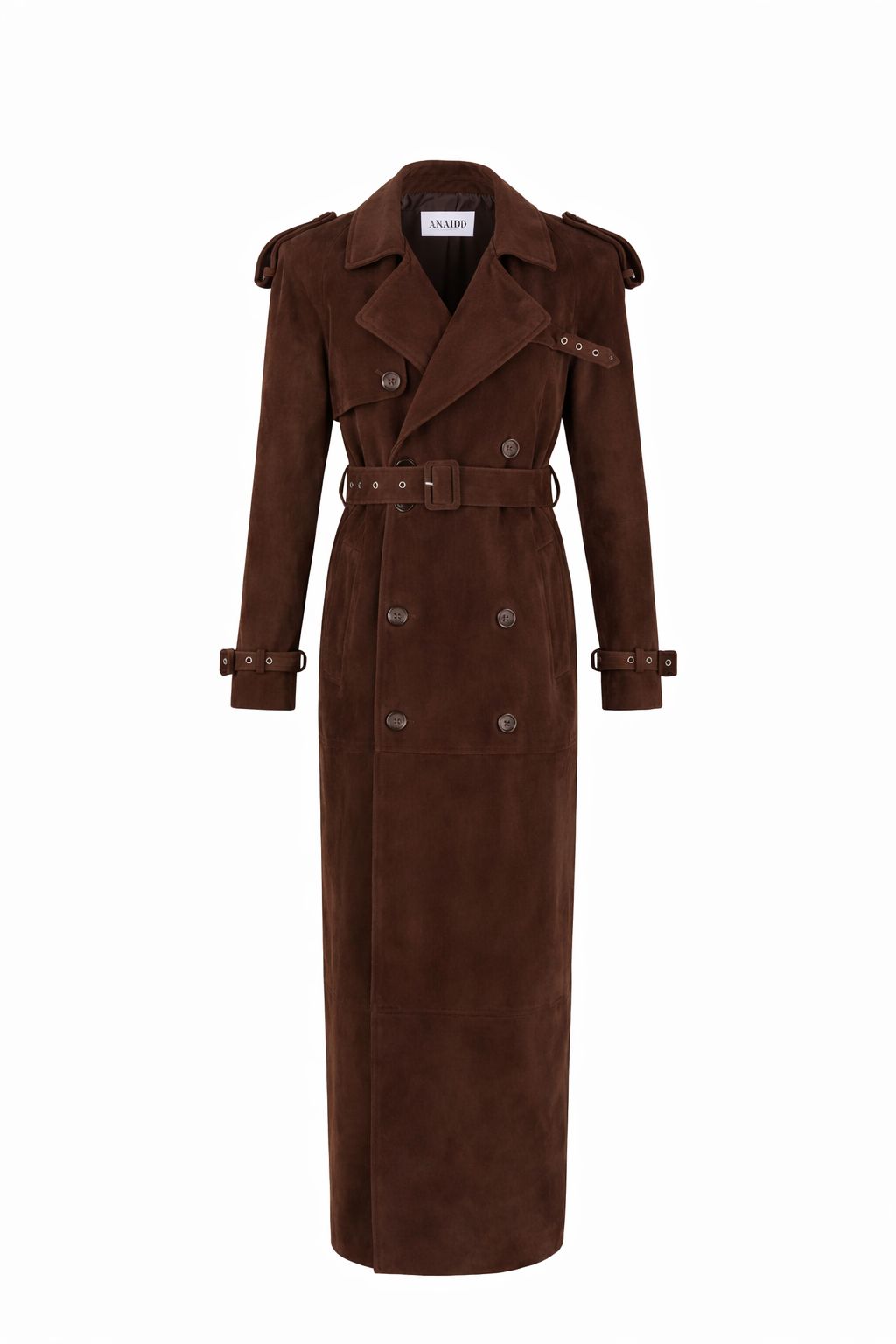 CINDY Suede Long Trench
