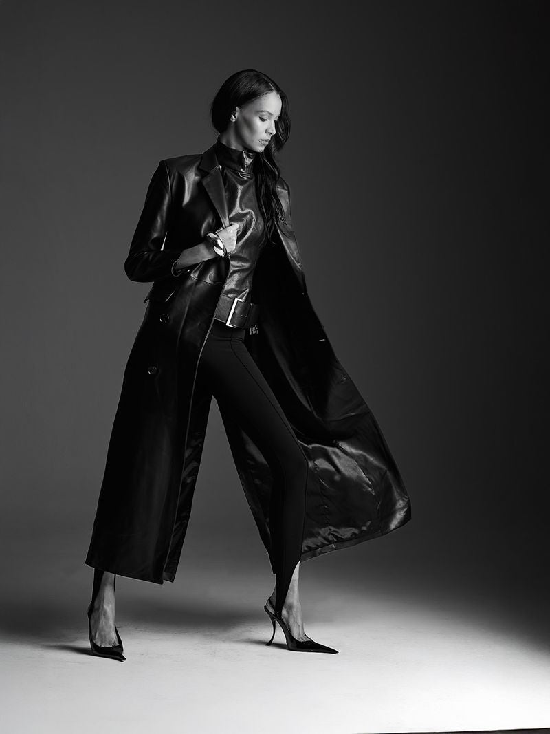 ZIA Leather Trench Coat