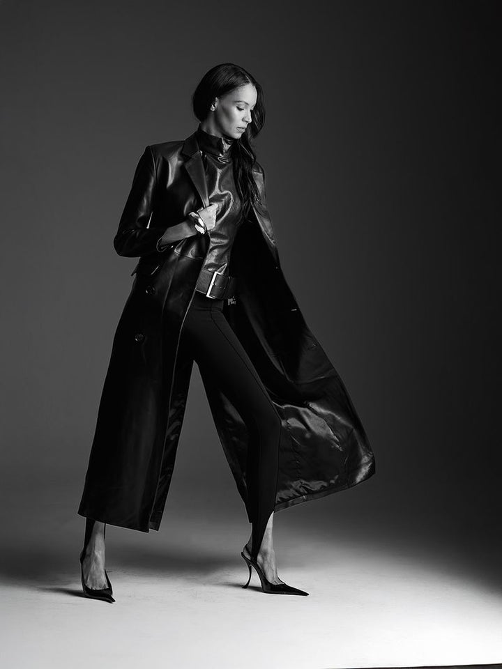 ZIA Leather Trench Coat